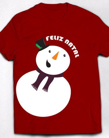 Camiseta Masculina Adulto Feliz Natal